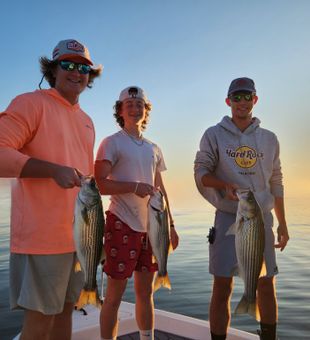 Catching stripers in South Carolina waters!